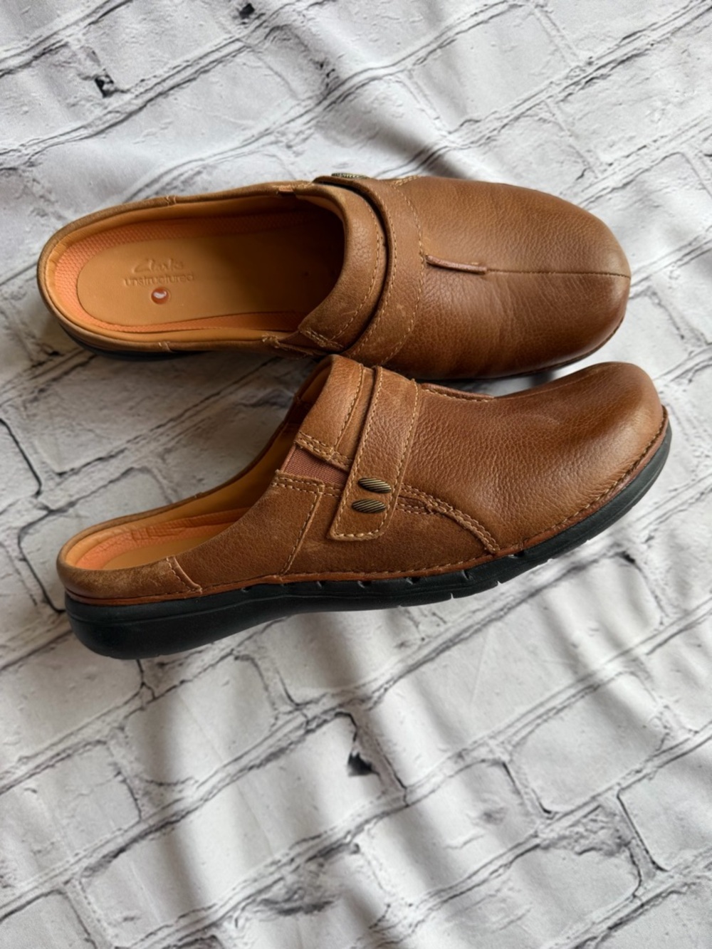 Clarks Brown Mules Clogs Slip On Sandals Boho Bohemian Size 9 EU 40 EUC Comfort